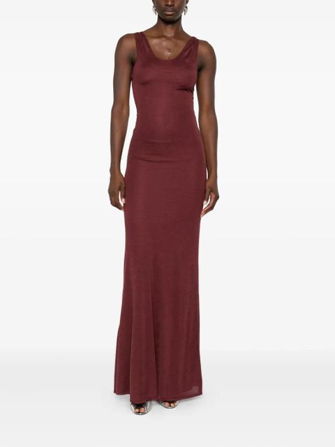 Aya Muse scoop-neck maxi dress - Brown