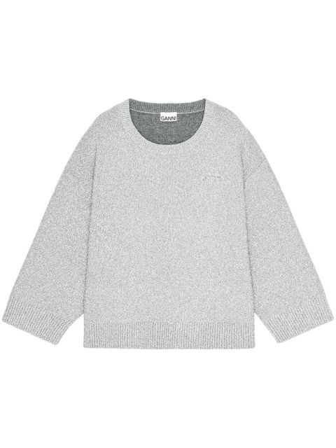 GANNI extra-long sleeves sweater - Grey