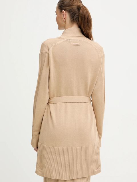 Armani Exchange kardigan z dodatkiem wełny damski kolor beżowy XW000766 AF13774