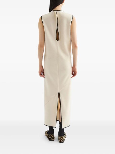 Jil Sander contrasting-trim maxi dress - Neutrals