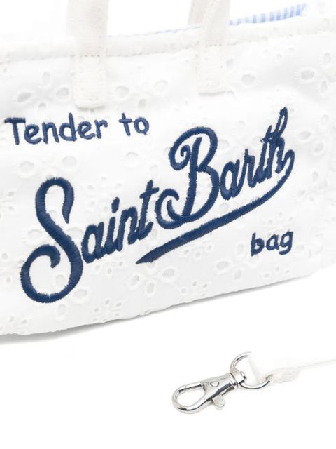 MC2 Saint Barth broderie-anglaise phone bag - White