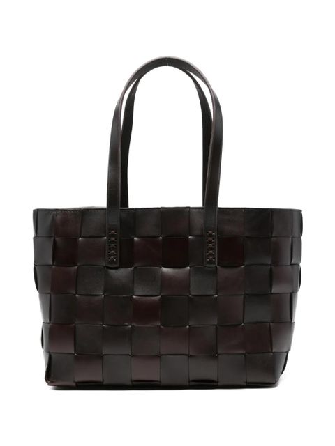 DRAGON DIFFUSION calf leather woven tote bag - Brown - zdjęcie produktu nr 1
