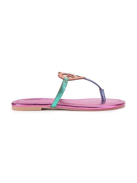 Kurt Geiger London klapki damskie skórzane Kurt Heart T Bar Flat - zdjęcie produktu nr 2