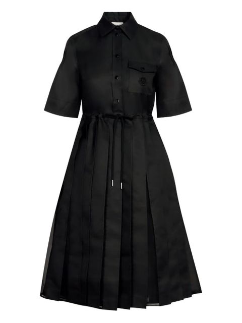Moncler drawstring pleated midi dress - Black - zdjęcie produktu nr 1