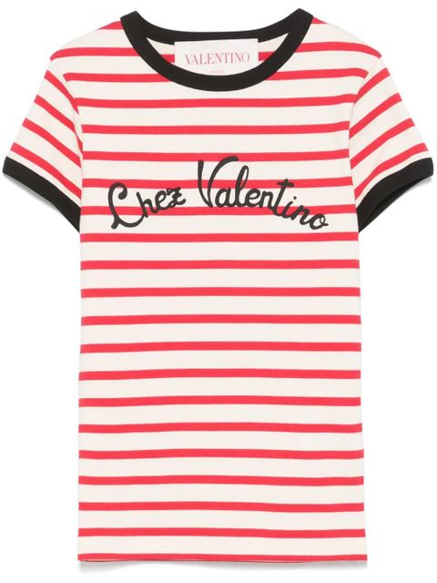Valentino Garavani striped T-shirt - Red - zdjęcie produktu nr 1