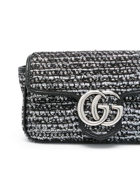 Gucci mini GG Marmont Super cross body bag - Black