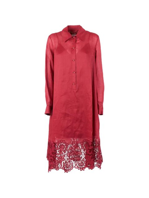 Max Mara embroidery shirt dress - Red - zdjęcie produktu nr 1
