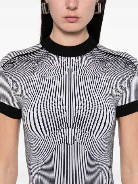 Jean Paul Gaultier anatomy-intarsia mini dress - Black