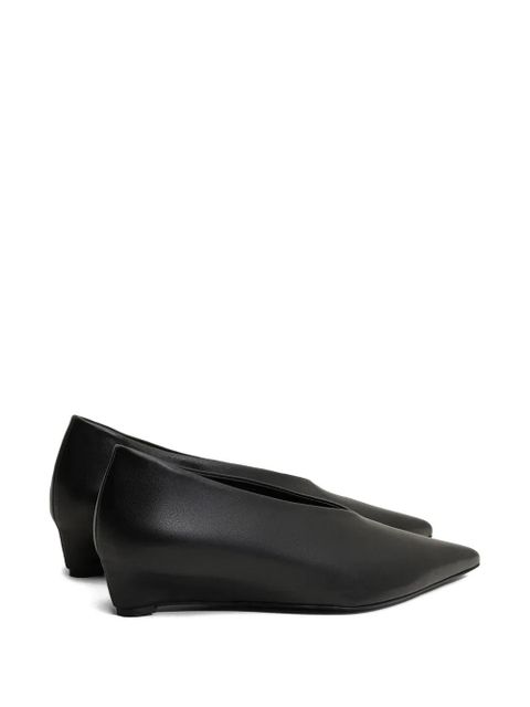 AMI Paris pointed-toe wedge pumps - Black