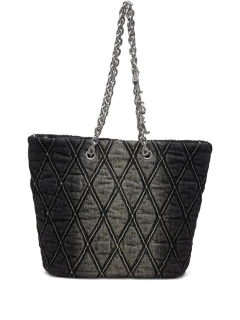 Diesel Charm-D quilted chain tote bag - Black - zdjęcie produktu nr 1