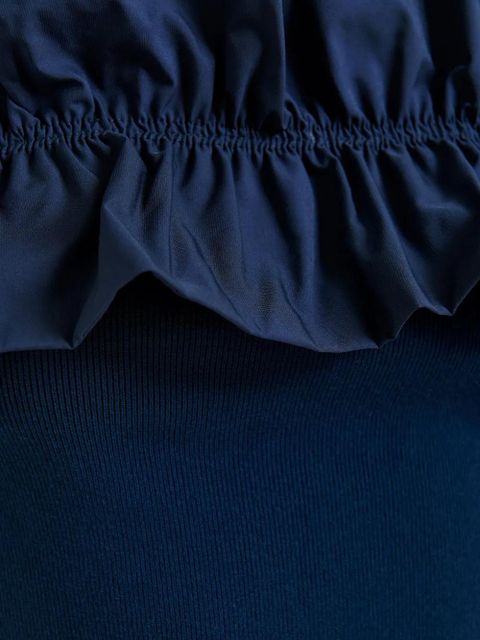 Essentiel Antwerp ruffled-neck off-shoulder top - Blue