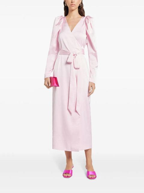 ROTATE BIRGER CHRISTENSEN long-sleeved satin wrap dress - Pink - zdjęcie produktu nr 2
