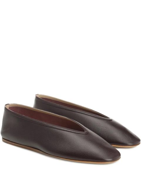Le Monde Beryl leather ballet flats - Brown - zdjęcie produktu nr 1