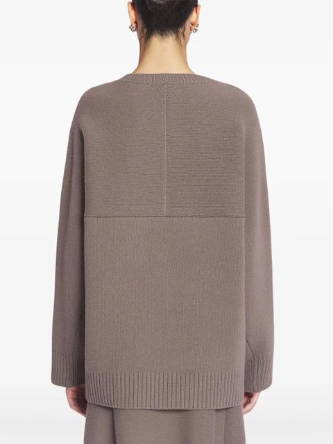 Lanvin wool-cashmere oversize jumper - Brown