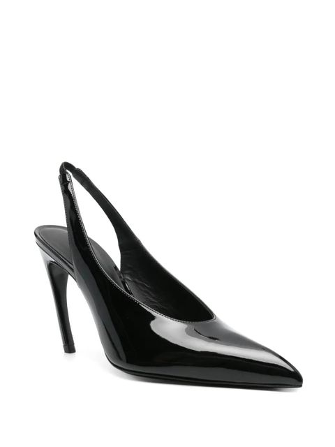 The Attico 110mm leather heeled pumps - Black - zdjęcie produktu nr 2