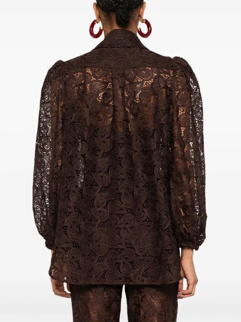 ZIMMERMANN Illustration Lace blouse - Brown