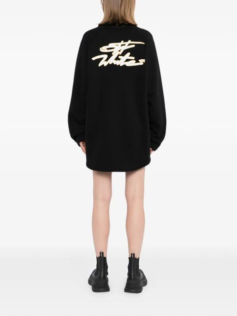 Off-White sporty polo sweat dress - Black