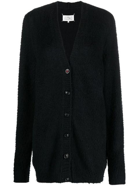 Maison Margiela Piled V-neck cardigan - Black - zdjęcie produktu nr 1