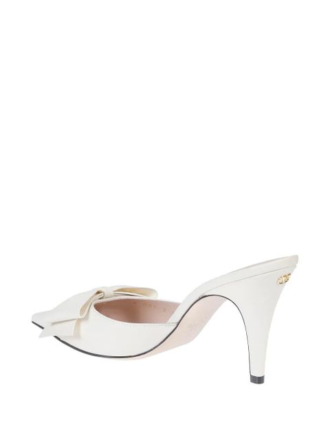 Valentino Garavani bow detail heeled mules - White - zdjęcie produktu nr 2