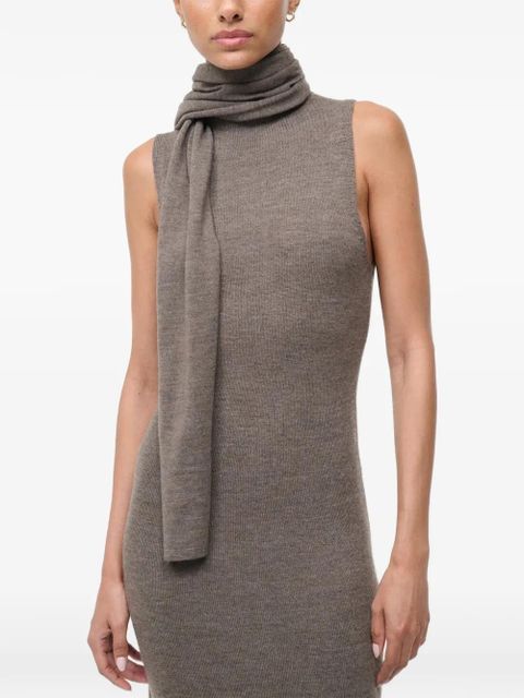 STAUD roll-neck sleeveless midi dress - Neutrals
