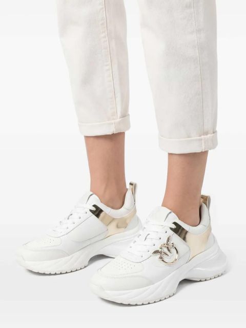 PINKO Ariel Love Birds-embellished sneakers - White