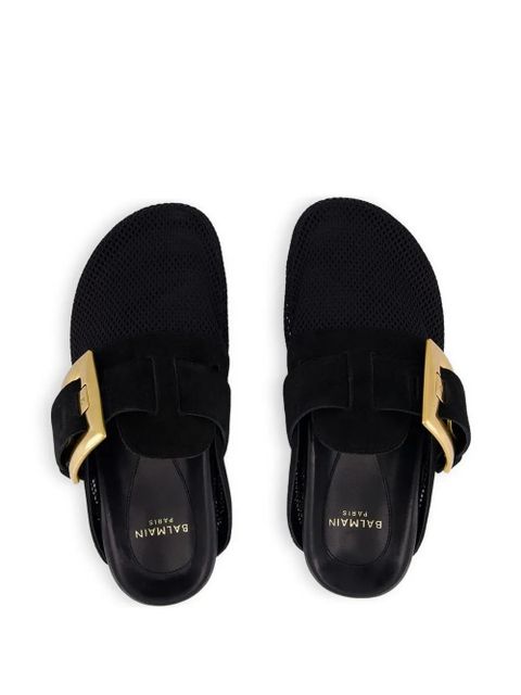 Balmain Anthem flat mules - Black