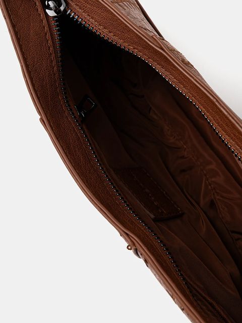 Desigual torebka EMBRO PATCH ALSACIA C kolor brązowy 25WAXPA7