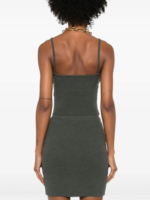 Nanushka bouclé cropped tank top - Green