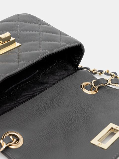 Answear.LAB torebka skórzana kolor szary