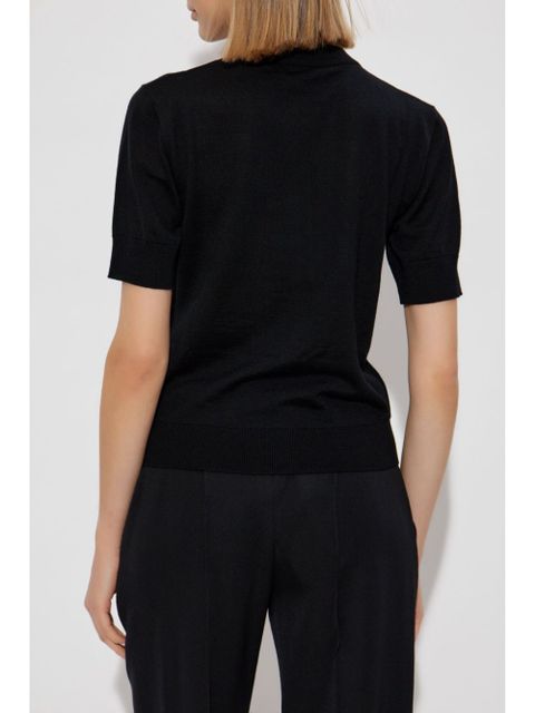 Balmain logo-print knit T-shirt - Black