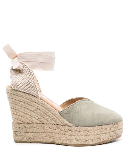 Manebi 110mm suede espadrilles - Green - zdjęcie produktu nr 1