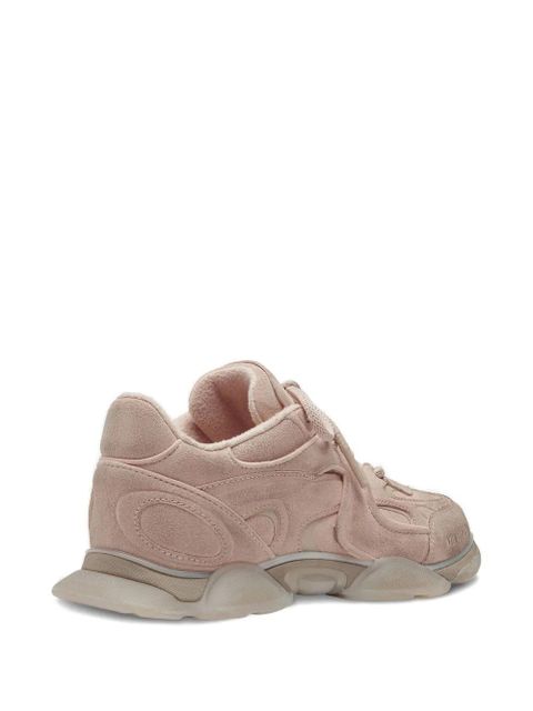 Axel Arigato suede panelled lace-up sneakers - Pink