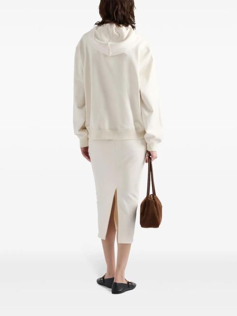 Prada Cotton fleece hoodie - Neutrals