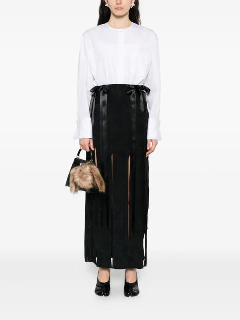Simone Rocha mandarin-collar pocket shirt - White