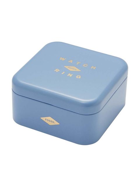 Fossil zegarek w formie pierścionka damski kolor srebrny - zdjęcie produktu nr 2