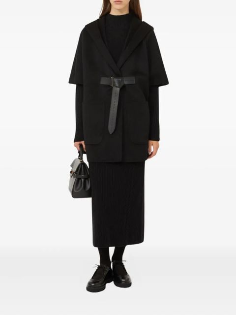 Max Mara hooded belted cape - Black - zdjęcie produktu nr 2