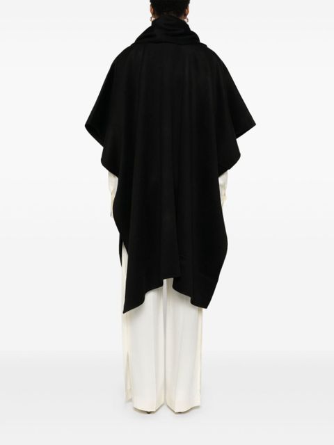 TOTEME scarf-detailing cape - Black