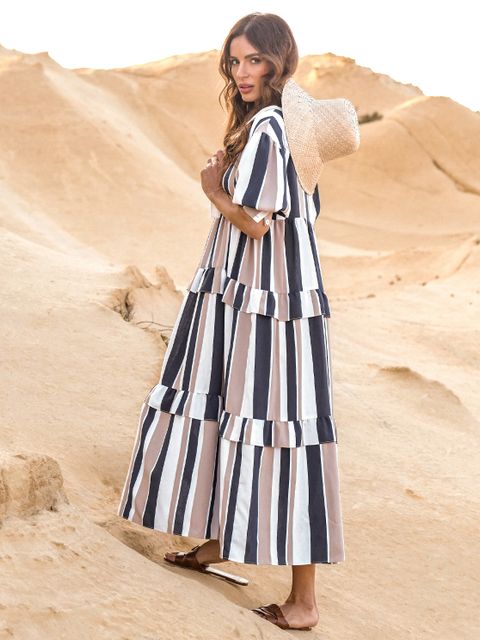 BY CABO - Sukienka w pasy Fiji - zdjęcie produktu nr 1