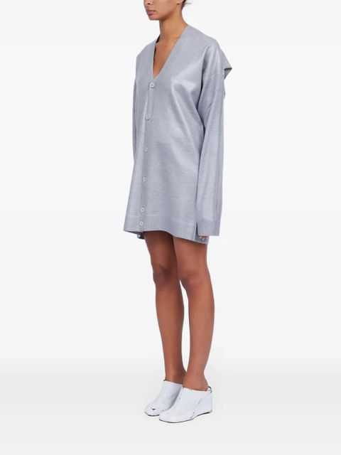 MM6 Maison Margiela V-neck cardigan - Grey - zdjęcie produktu nr 2