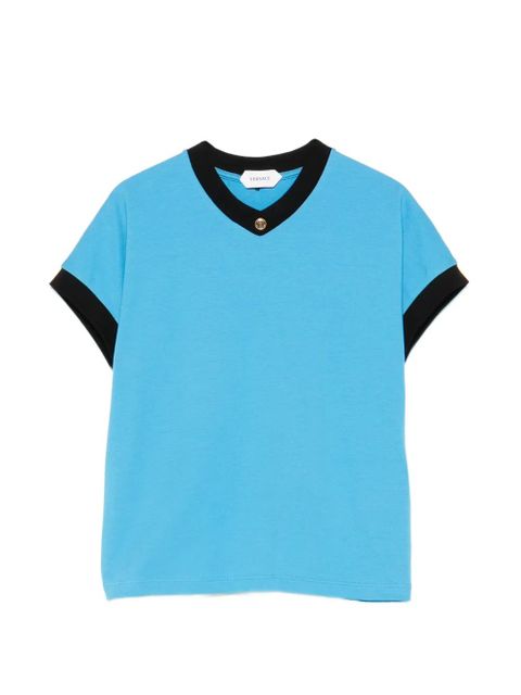 Versace trim-detail T-shirt - Blue - zdjęcie produktu nr 1