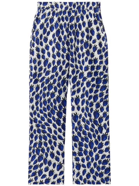 Burberry strawberry graphic-print trousers - Blue - zdjęcie produktu nr 1