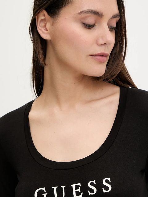 Guess longsleeve NEW CARRIE kolor czarny O5RI00 KBBU1