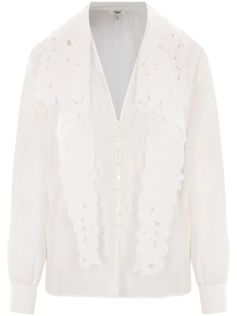 Chloé embroidered lavallière shirt - White - zdjęcie produktu nr 1