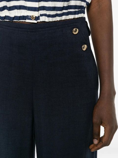 Maje button-embellishment trousers - Blue
