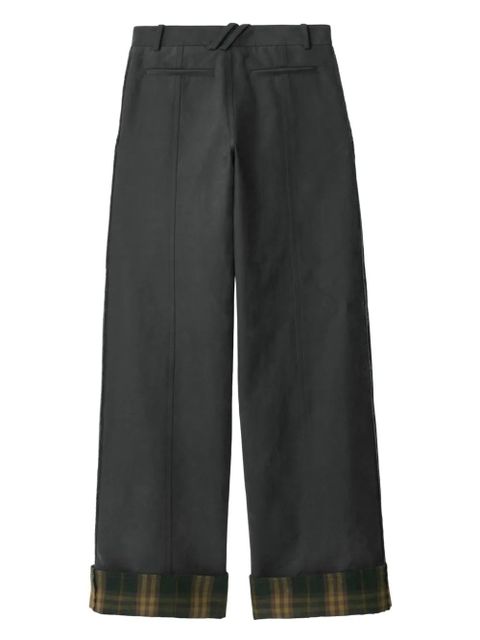 Burberry Check-trim trousers - Grey - zdjęcie produktu nr 2