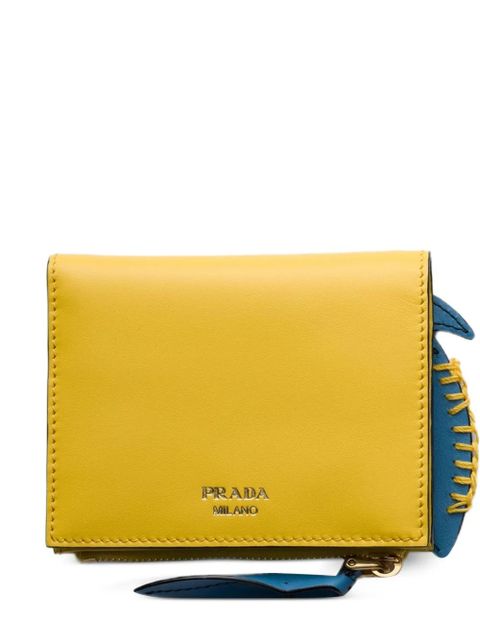 Prada small leather wallet - Yellow - zdjęcie produktu nr 1