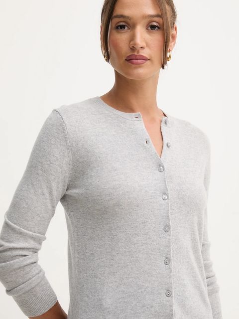 United Colors of Benetton kardigan wełniany kolor szary lekki