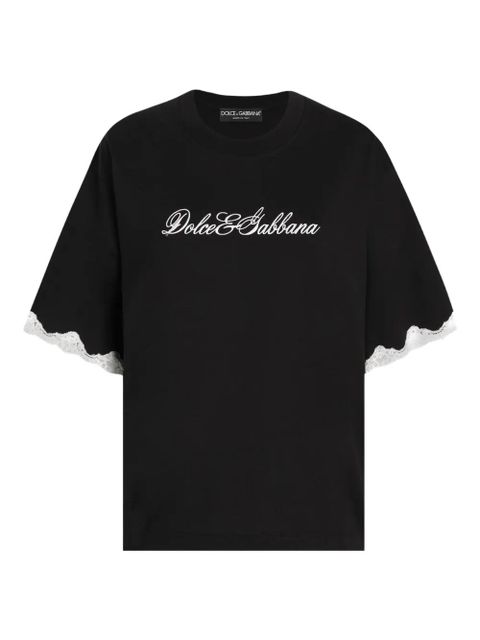 Dolce & Gabbana jersey T-shirt with embroidery - Black