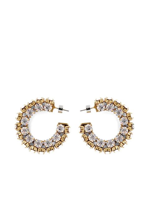 AREA small Crystal hoop earrings - Gold - zdjęcie produktu nr 1