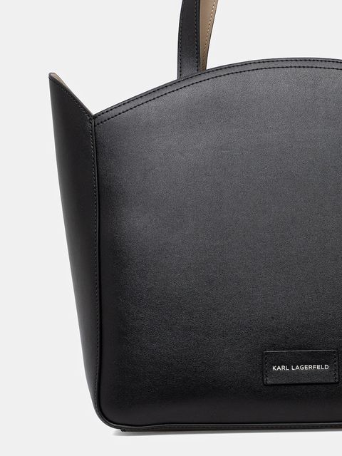 Karl Lagerfeld torebka skórzana kolor czarny A1W30060 - zdjęcie produktu nr 2